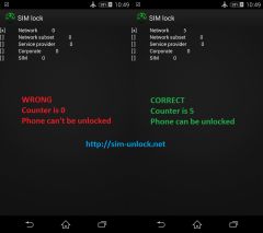 SONY Xperia M2 licznik bdnie wpisanych kodw
